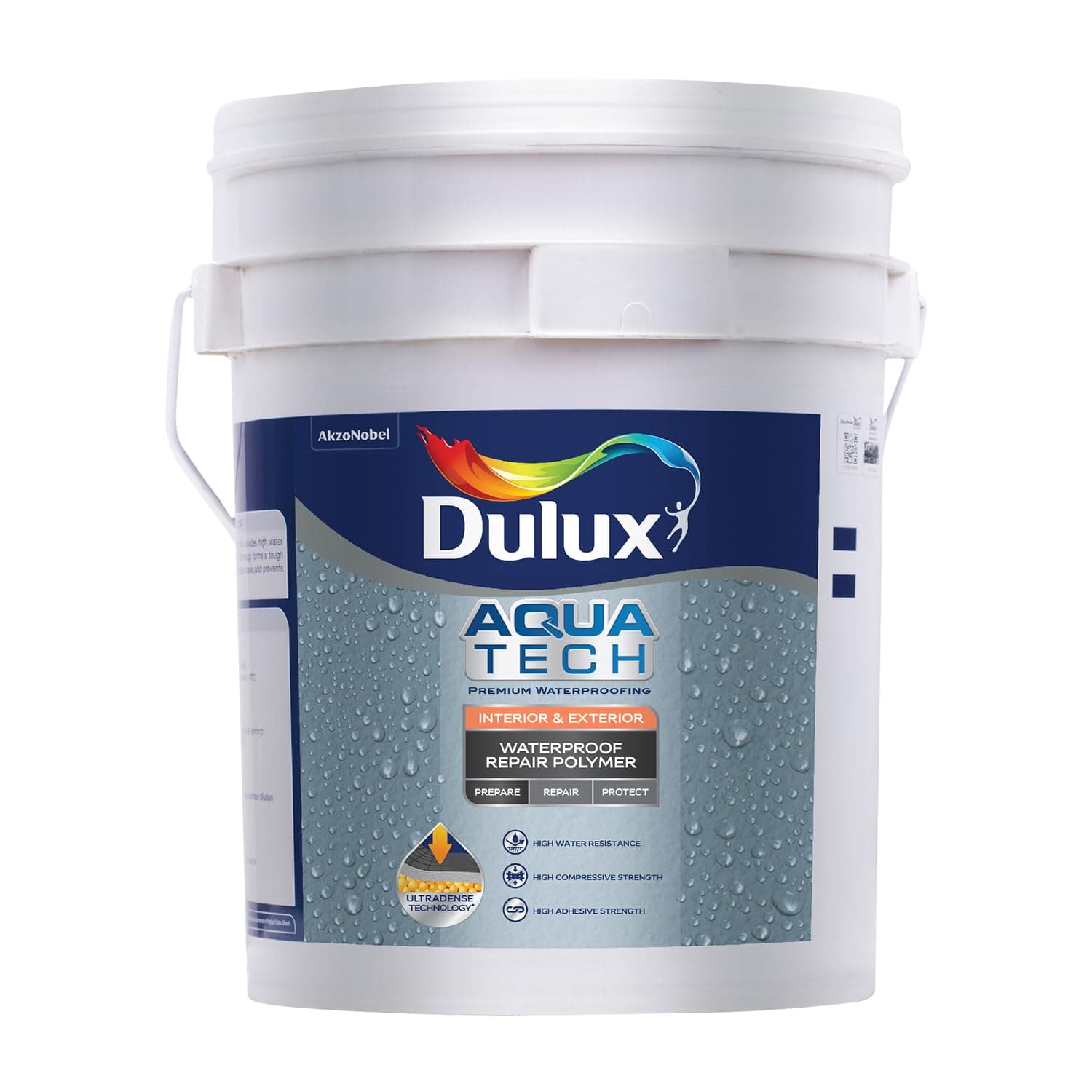 Dulux Aquatech Waterproof Repair Polymer, Multi-purpose Latest Based Additive for Waterproofing and Repairs for Chajjas, Terrace Roofs, Walls, Balconies, Toilets, 20 KG