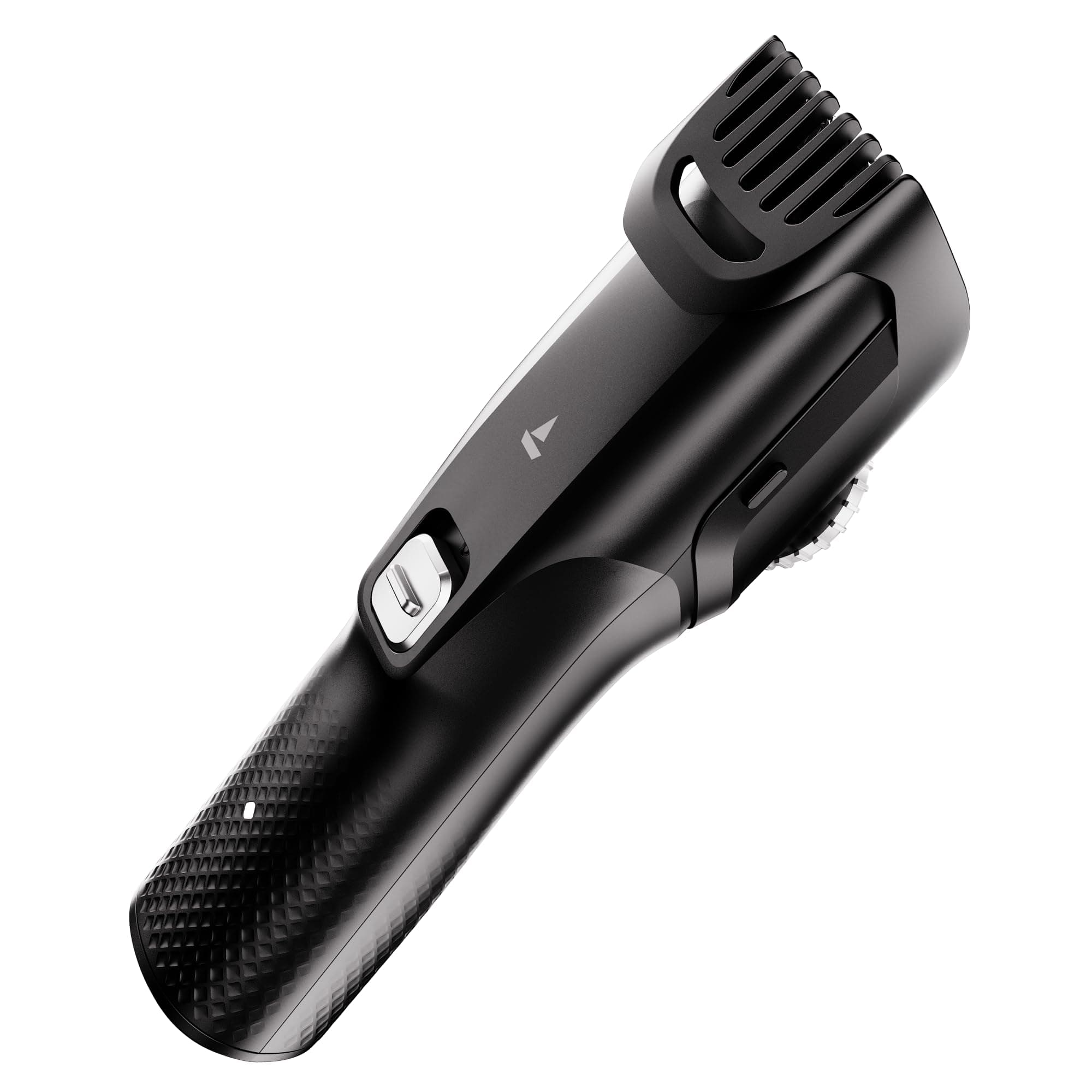 boAt Slazer S100 Beard Trimmer For Men, 300 min runtime,2X Fast Charging, USB Type C, Metallic Finish, Adjustable Comb, Stainless Steel Blades, 2 Years Warranty (Phantom Black)