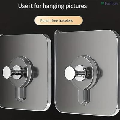 Self Adhesive Hooks Wall Hooks Heavy Duty for Wall (20PCS) Heavy Items Wall Hanger Hook Without Drilling – Sticky for Hanging Towel, Coat &amp; Key (Pack of 20, Photo Frame)