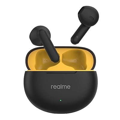 realme Buds T01 Truly Wireless in Ear Earbuds with AI ENC for Calls, 13mm Dynamic Driver, Upto 28Hrs Battery,88mm Latency,Bluetooth V5.4 &amp; Google Fast Pair (Black)
