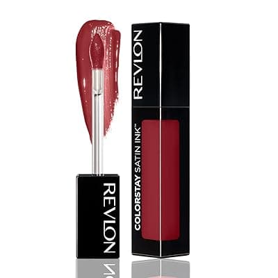 REVLON Colorstay Satin INK, Comfortable, Longwear Rich 16-Hour Liquid lip Color, Formulated with Black Currant Seed Oil & Vitamin E, Silky Sienna - (005)