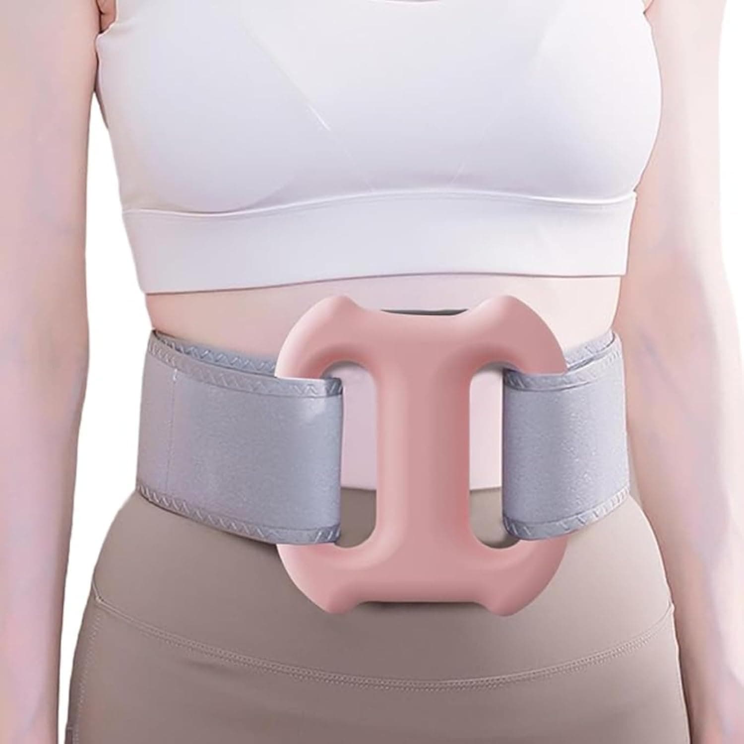 Electric Belly Fat Burner Belt with Handheld Fascia Ring - Wearable Vibration Body Shaper with Heat, Adjustable Strap, Digital Display & USB Charging for Waist, Abdomen, Back Fitness Use