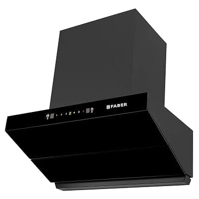 Faber Artemis 60cm 1200m³/hr Filterless Kitchen Chimney|Slant Body|T-Shape Panel|Autoclean Alarm|Moodlight|Touch&amp;Gesture|12Yr on Motor,2Yr Comprehensive Warranty by Faber|Hood Artemis IN HC SC FL BK60