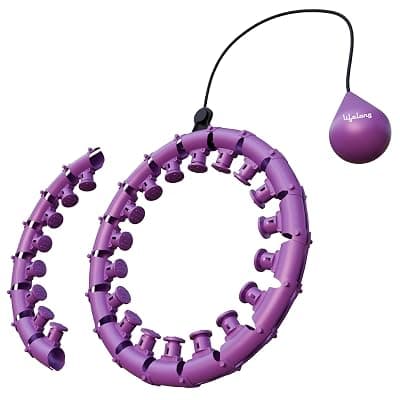 Lifelong Hula Hoop Massager for Weight Loss | Fat Burning, Toning &amp; Fitness Equipment for Adults &amp; Women | 360 Degree Waist Fitness for Home Use | 24 Knots Adjustable Size with Gravity Ball (LLEHH09)