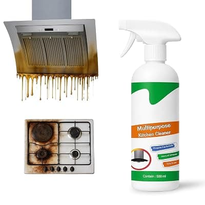 ZOIY Kitchen Cleaner Spray for Oil & Grease Stain Remover All-Surface Non-Toxic & Non-Flammable Magic Degreaser Powerful Kitchen Cleaning Liquid with Fresh Scent 500 ml