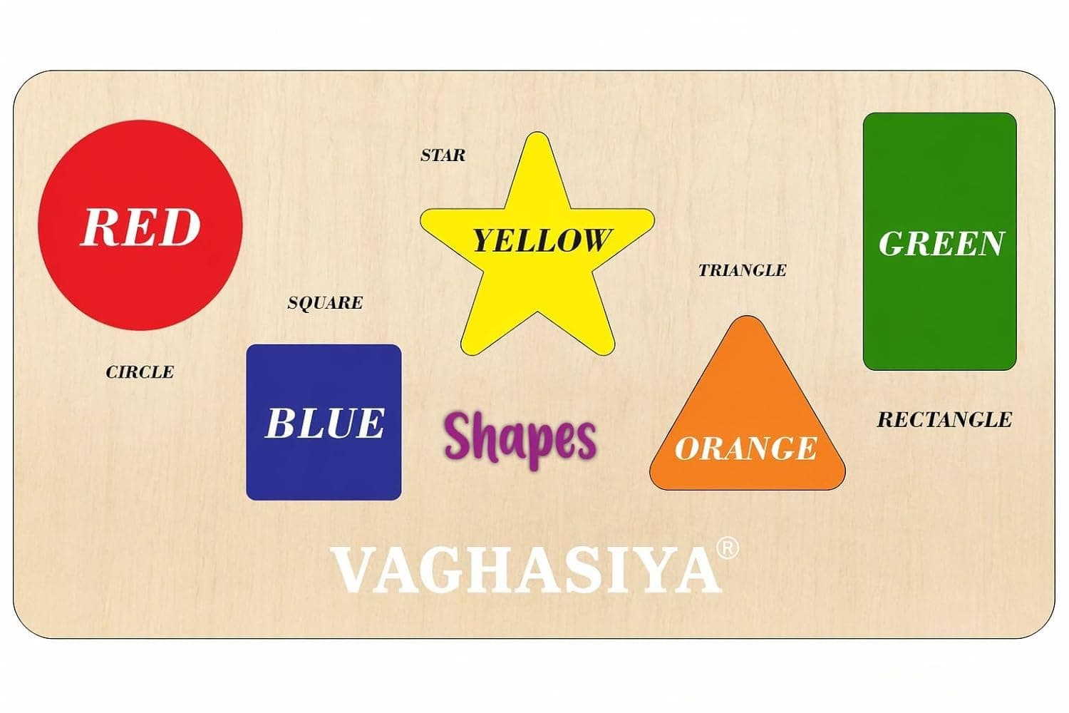 MKV MART First Jumbo Knob Wooden Shape Puzzle for Toddlers 1-3,Montessori Toddler Puzzle Toys for1-2 Year Old,Preschool Learning Peg Puzzles Toys for Baby Kids