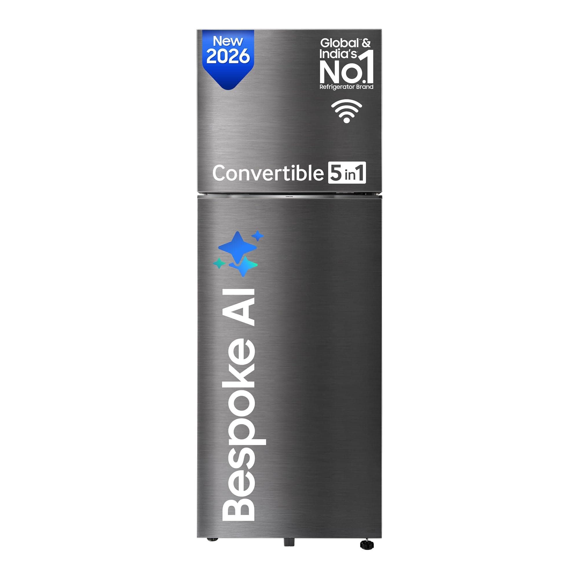 Samsung 467 L, 3 Star, Convertible 5-in-1, Digital Inverter, Frost Free Double Door, Bespoke AI WiFi Refrigerator (RT80H51C3KHL, Luxe Black, 2026 Model)