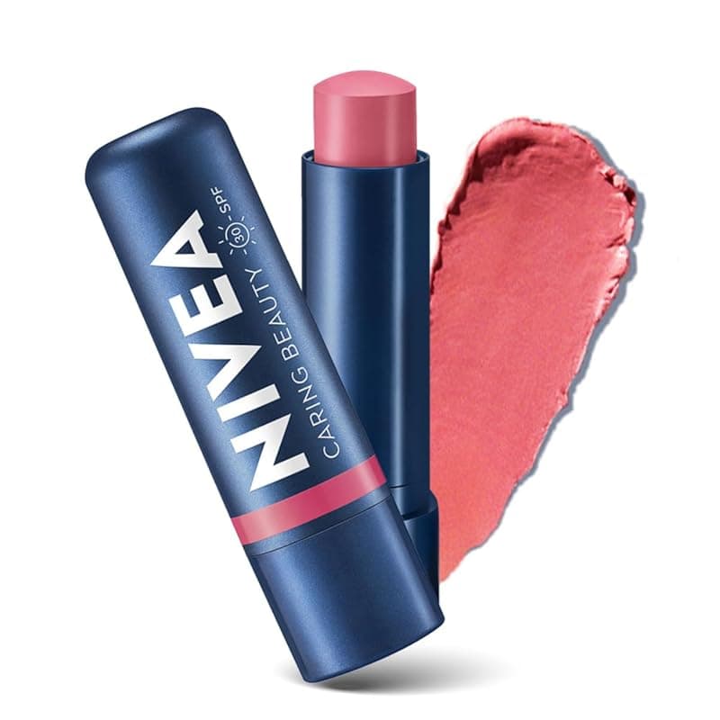NIVEA Lip Caring Beauty Rose Lip Balm | Lip &amp; Cheek Tint with SPF 30