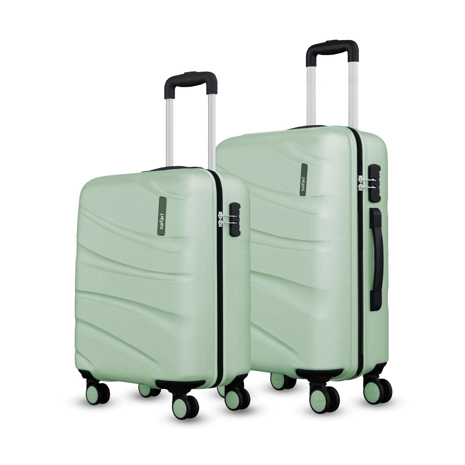 Safari Slide Polyester 64.5 Cms Burgandy Soft Sided Double Spinner Suitcase (Slide-65-Burgandy-2WH),Green, Small
