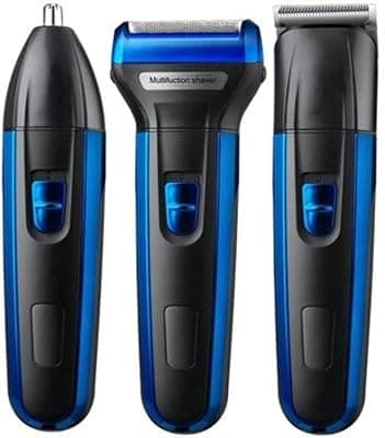 Men Professionals Design 3 In 1 Perfect Shaver, Hair Clipper And Nose Trimmer Rechargeable Beard And Moustaches Hair Machine And Trimming With Cord And Without Cordless Use.