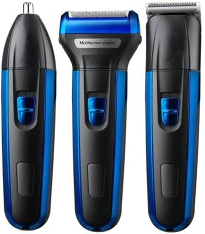 Men Professionals Design 3 In 1 Perfect Shaver, Hair Clipper And Nose Trimmer Rechargeable Beard And Moustaches Hair Machine And Trimming With Cord And Without Cordless Use.