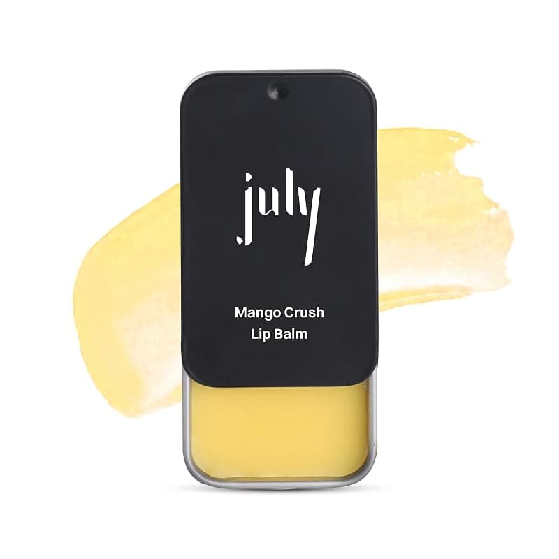 July Mango Crush Lip Balm | 24 hr Moisturization for Dry &amp; Chapped Lips | Hydrate &amp; Lighten | SPF 15 | Soft Plump Lips | Enriched with Jojoba Seed Oil &amp; Sweet Almond Oil | 10gm