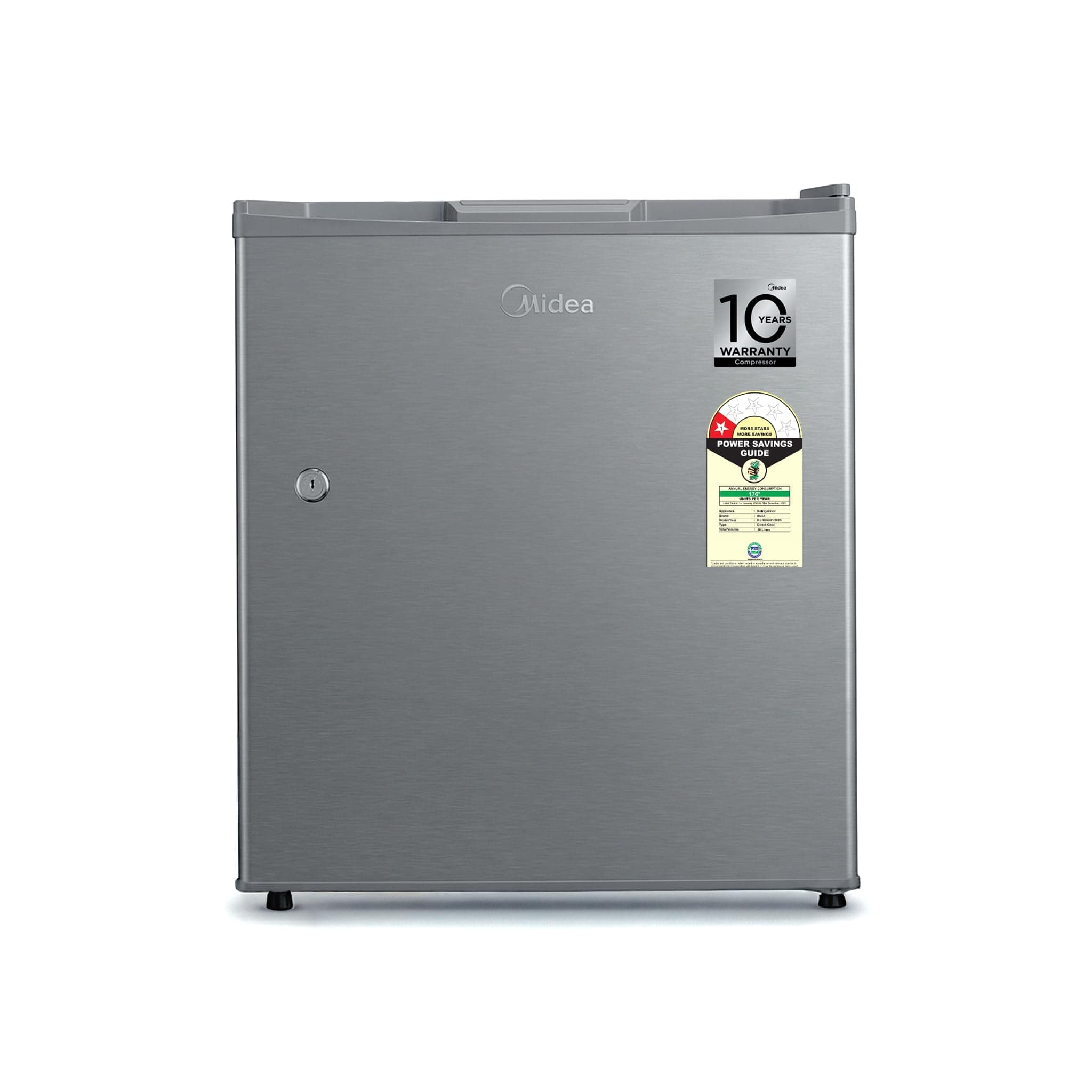 Midea 50 L 1 Star Direct Cool Single Door Mini Ref (MDRD50D1HLSS)