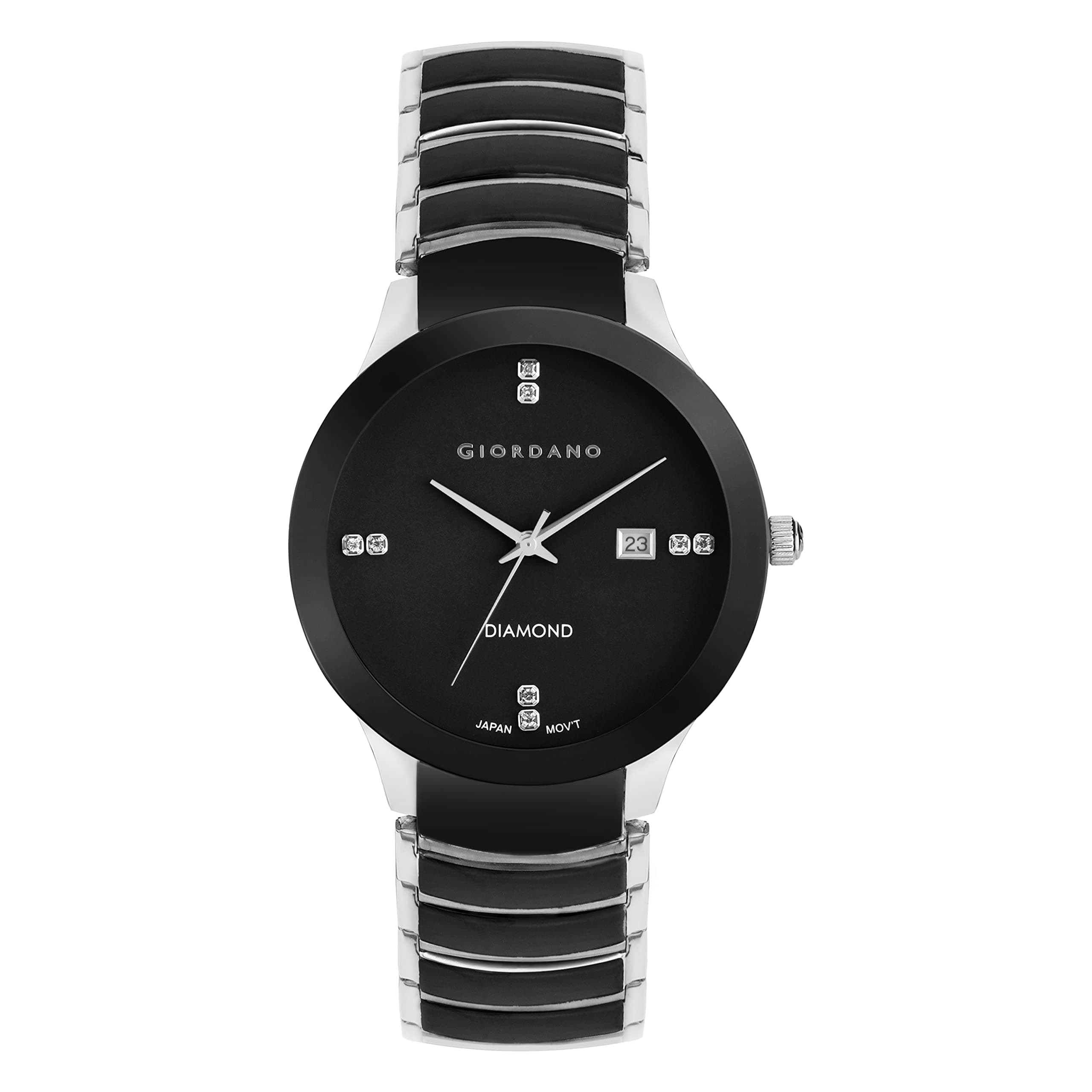 Giordano Analog Watch for Men Water Resistant Fashion Watch Round Shape with 3 Hand Mechanism with Date Wrist Watch for Men & Boys to Compliment Your Look/Ideal Gift for Male - GD-1067