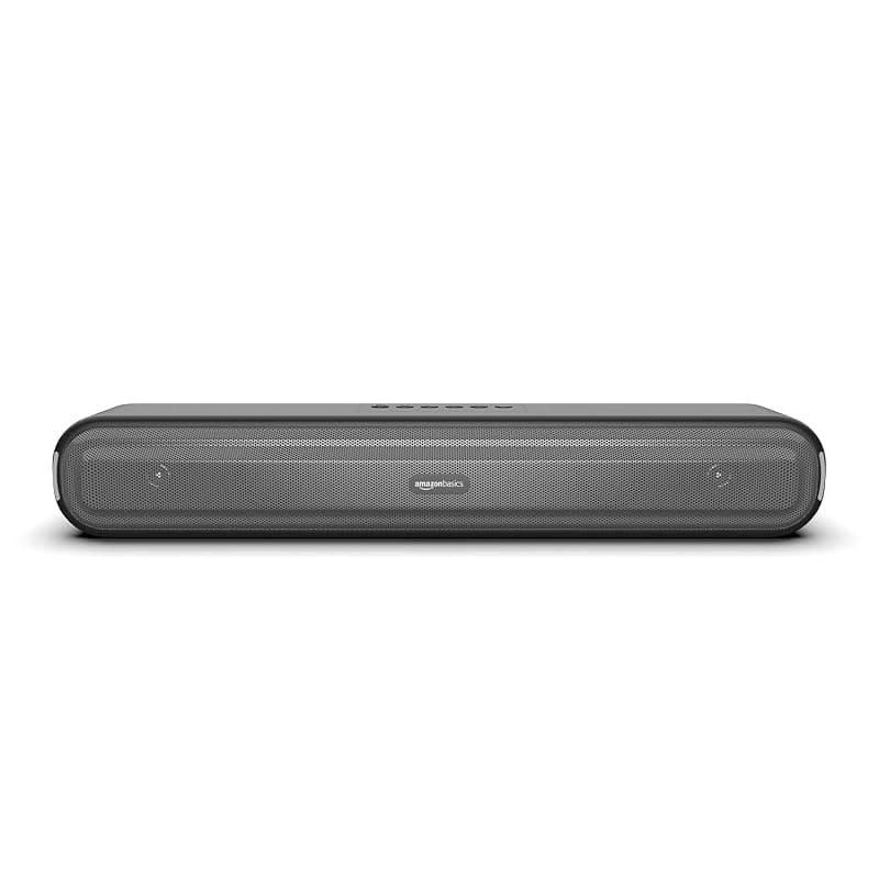 amazon basics Bluetooth Speaker 5.3 Soundbar with 16W RMS, 2000mAh Battery, Upto 8 Hrs @50% Volum Playtime Aux/USB Port (Black)