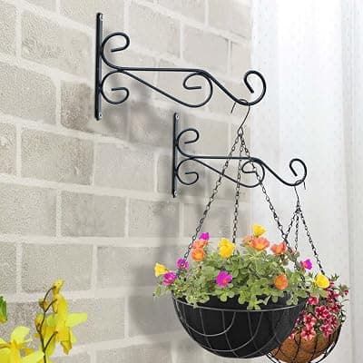 TrustBasket Evander Wall Bracket for Hanging Plants (Pack of 5) Wall Shelf Brackets Plant Hangers for Hanging Flower Pots for Indoor and Outdoor Plants