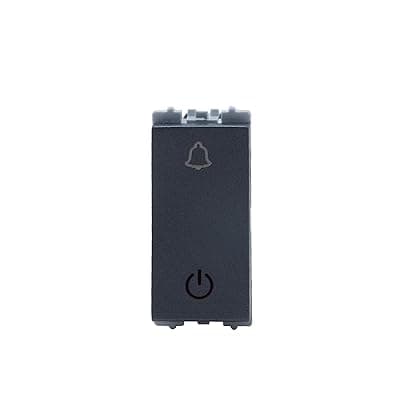 Wipro Northwest Nowa 6A Bell Push With Indicator, Silver Grey (pack of 20)