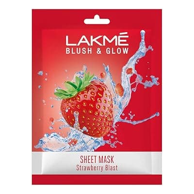 Lakme Blush &amp; Glow Strawberry Sheet Mask|| 25 ml