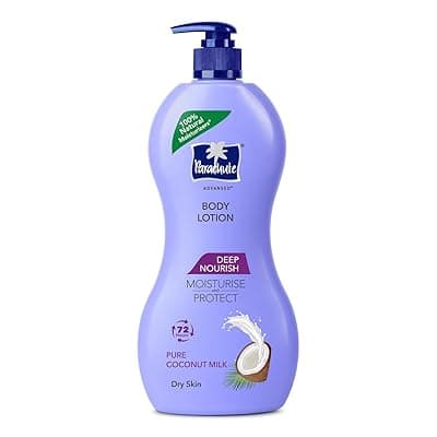 Parachute Advansed Deep Nourish Body Lotion for Women &amp; Men, Dry Skin, 600ml | Pure Coconut Milk, 100% Natural, 72h Moisturisation