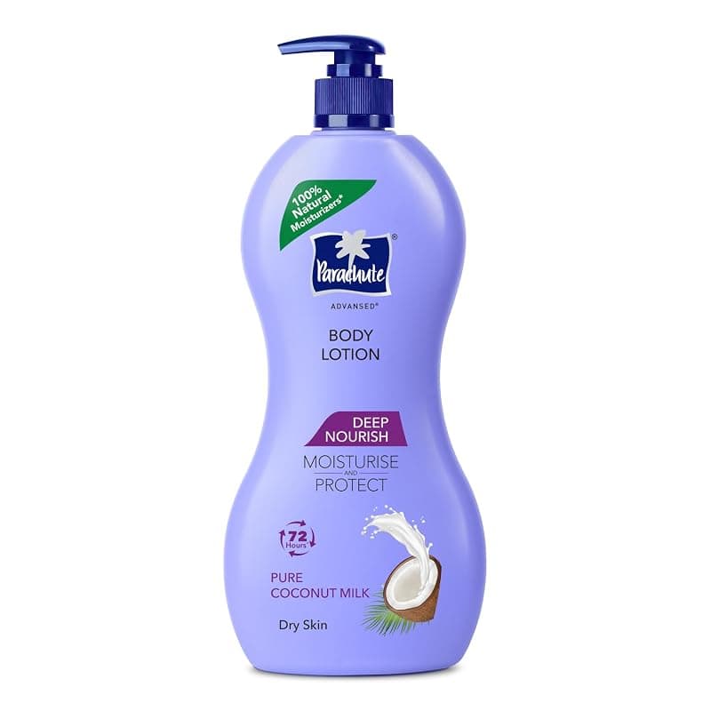 Parachute Advansed Deep Nourish Body Lotion for Women &amp; Men, Dry Skin, 600ml | Pure Coconut Milk, 100% Natural, 72h Moisturisation