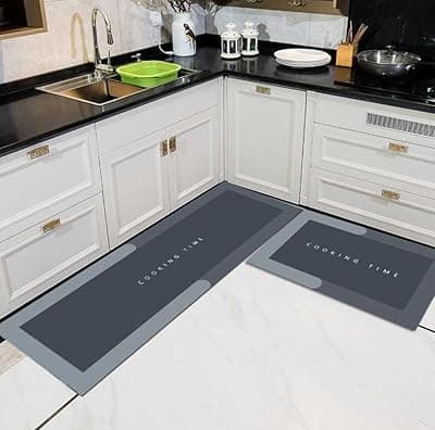 Rorian Kitchen Mats, Waterproof Memory Foam Kitchen Rugs, Standing Desk Mat Floor Mats, Comfort Runner Rug Carpets for Kitchen Floor, Sink (Standerd)