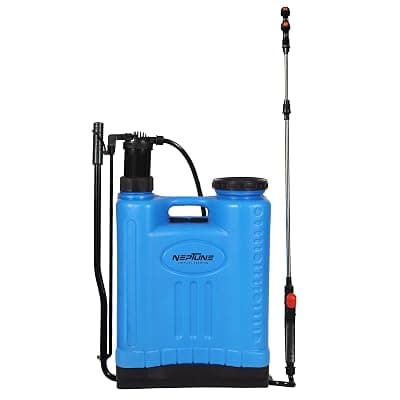 Neptune Simplify Farming NF-10B Manual Knapsack Sprayer | Hand-Operated High-Pressure Pump | 16L Tank Capacity | Telescopic Lance with 3 Nozzles | Ideal for Farming, Gardening &amp; Pesticide Spraying