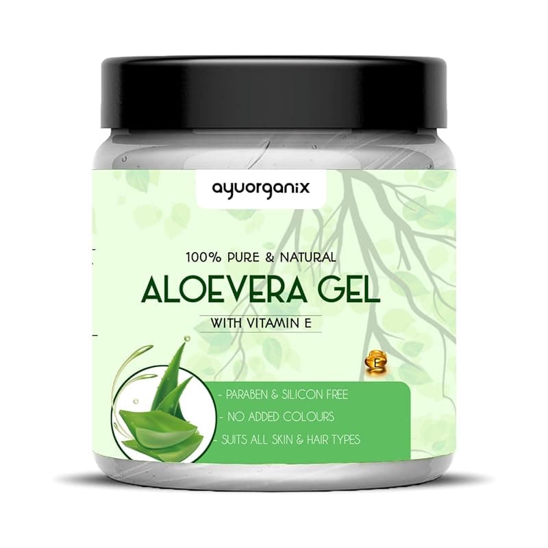 Aloe Vera Gel 400ml – Pure & Organic, Soothing Moisturizer for Face, Skin, Hair & Sunburn Relief, Natural Hydrating Gel for All Skin Types, Paraben-Free, Non-Greasy