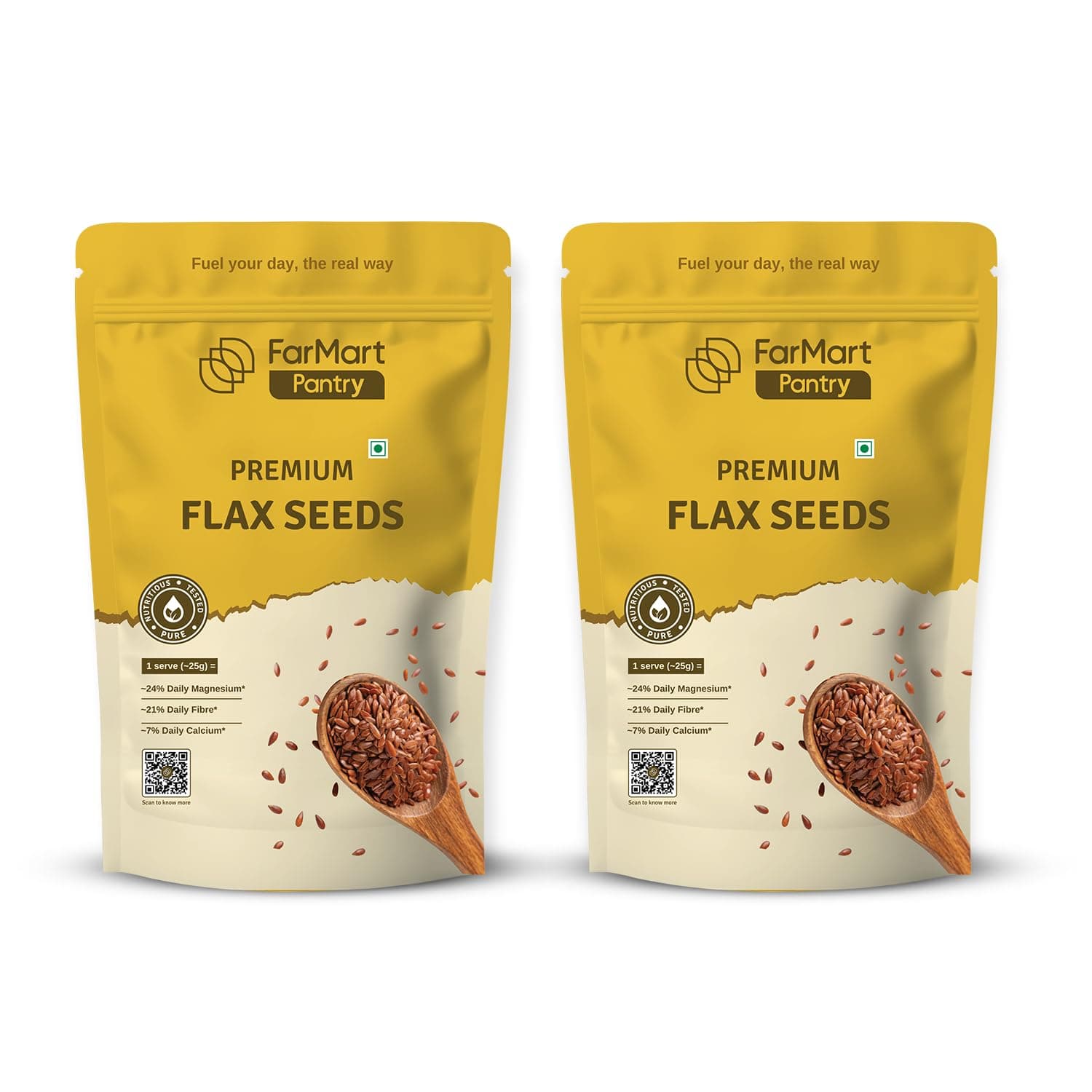 FarMart Pantry Flax Seed 200g(Pack of 2) | Raw, Unroasted | Rich in Omega-3 & Fibre | Supports Digestion & Heart Health |