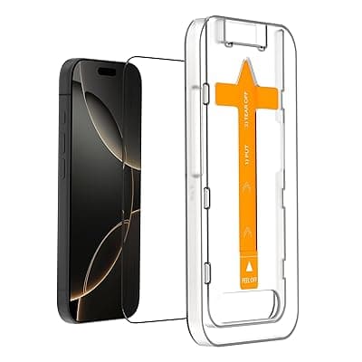 DailyObjects 9D Tempered Screen Protector for iPhone 16 Pro | Edge to Edge Tempered Glass Screen Protector | 9H Toughened Glass Screen Guard with Applicator