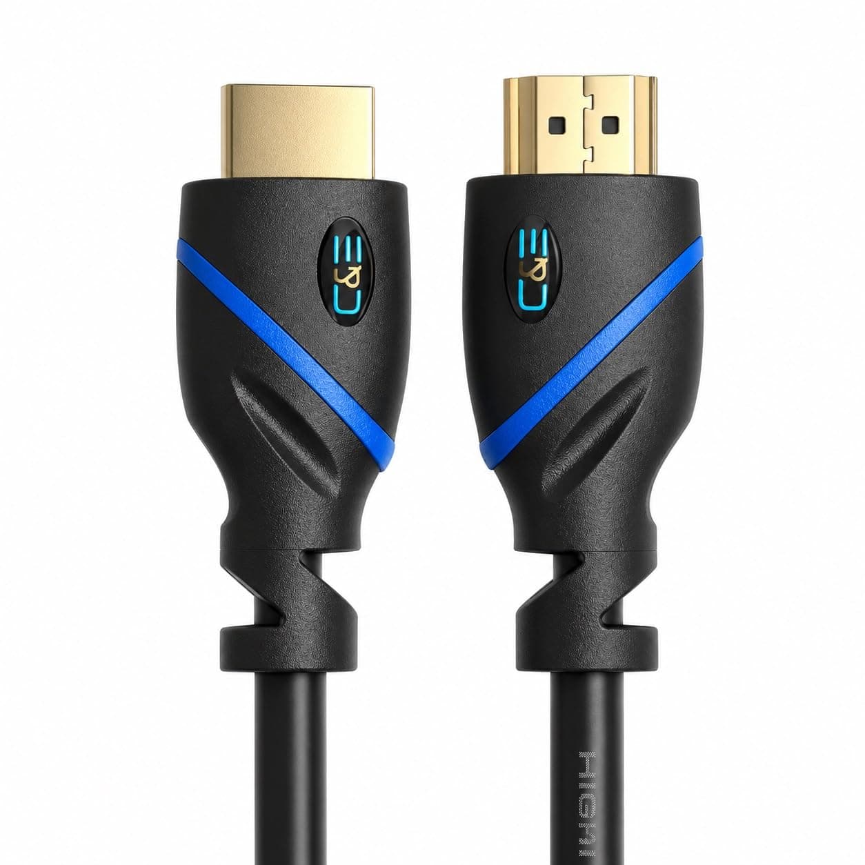 C&E Latest Technology 4K HD HDMI Cable 30 AWG (12ft) High Speed 3D Full HD 1080p Support (3.6 Meters) Compatible HD TV, Blu-ray, Xbox, PS4/3, PC, Fire TV- Black (2 Pack) CNE33241