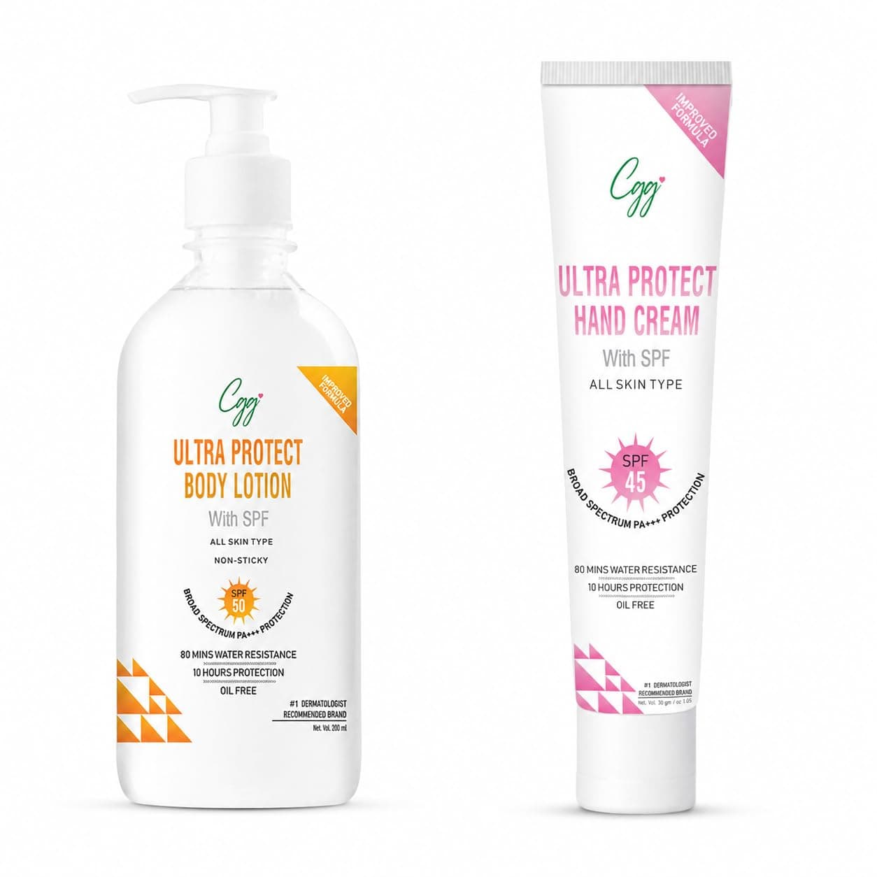 CGG Cosmetics Ultra Protect Body Lotion SPF 50(200ml) + FREE CGG cosmetics Hand cream SPF 45(30gm)