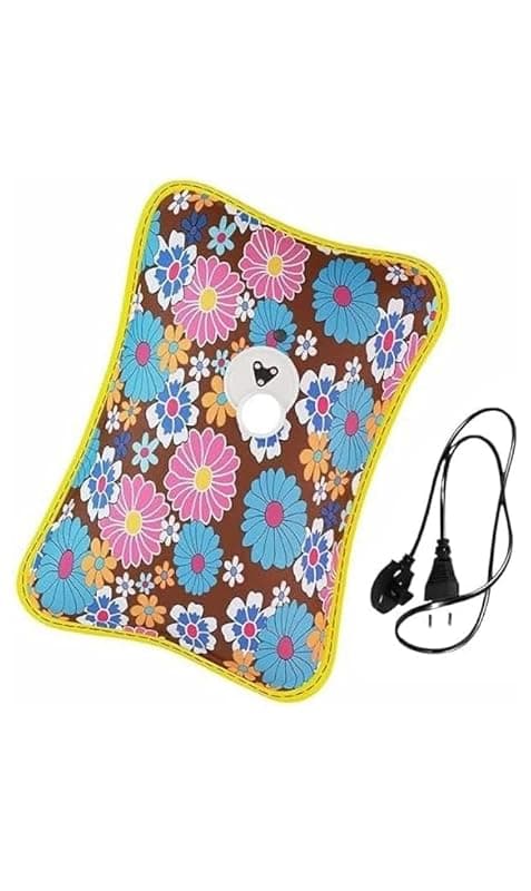 EUFLORIA Electric Hot Water Bag for Pain Relief – Soft and Durable Heat Pouch for Cramps, Back Pain, Muscle Aches &amp; Winter Comfort | Easy to Use, Portable &amp; Reusable (Multicolour)