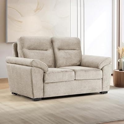 Wakefit Sofa Set | 5 Year Warranty | Sofa 2 Seater, 2 Seater Sofa for Living Room, Wooden Sofa Set, Couch Sofa for Living Room, Sofa for Living Room - Lounger Plus(Vogue : Beige)