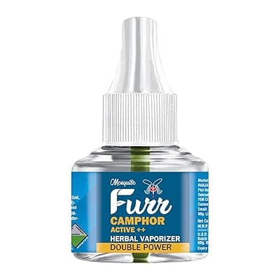 Camphor Active++ Liquid Vapouriser Double Power Mosquito Repellent Vaporiser Refill No Kerosene Oil Poison Free Non- Toxic Chemical-Free (45ml,Pack of 1)