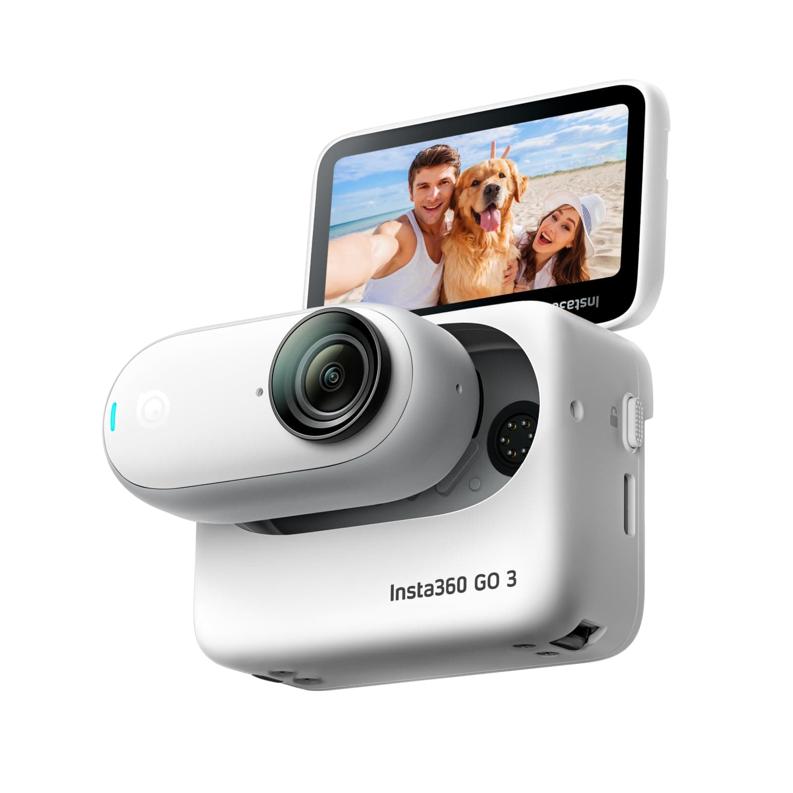 insta360 Go 3 (64Gb) - Small & Lightweight Action Digital Camera,Portable and Versatile,Hands-Free POV,Mount Anywhere,Stabilization,Multifunctional Action Pod,Waterproof,for Travel,Sports,Vlog
