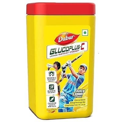 Dabur GlucoPlus-C Nimbu Pani - 400g Glucose Powder |Vitamin C Helps Boosts Immunity|Calcium Supports Bone Health |Replenishes Energy | Juicy &amp; Tasty Lemon Flavour