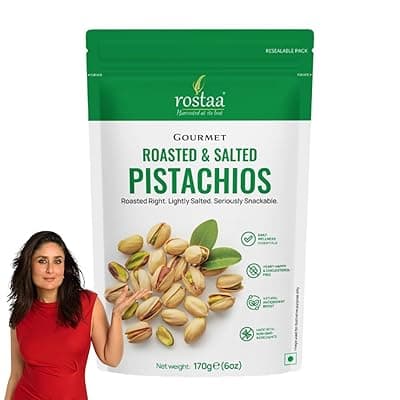Rostaa Gourmet Pistachios 170 gms | Rich in Protein, Fiber & Antioxidants | Packed with Vitamin B6, Potassium & Manganese | Premium & 100% Natural Snack