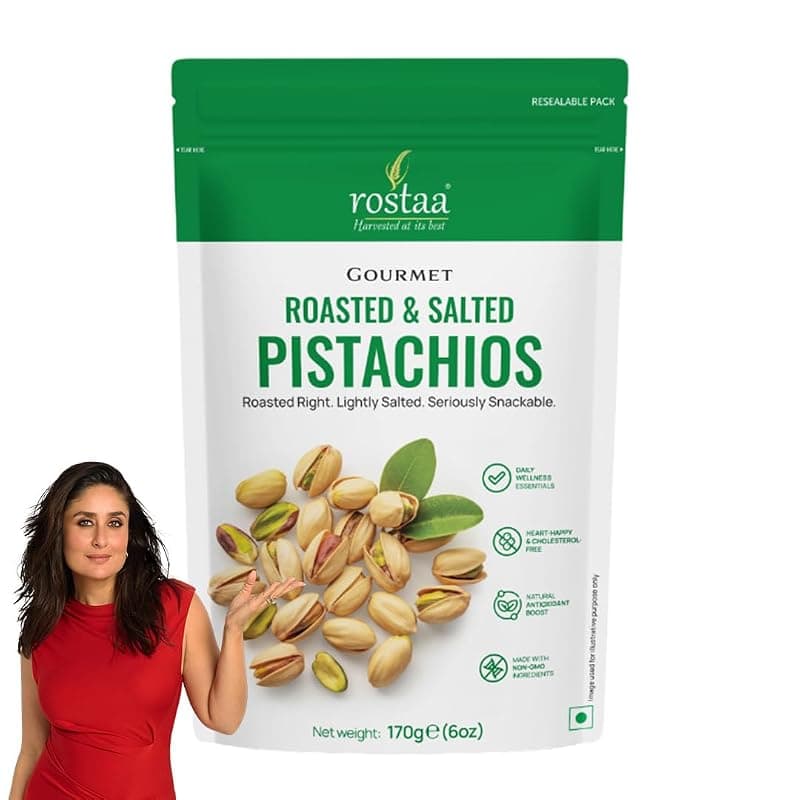 Rostaa Gourmet Pistachios 170 gms | Rich in Protein, Fiber & Antioxidants | Packed with Vitamin B6, Potassium & Manganese | Premium & 100% Natural Snack