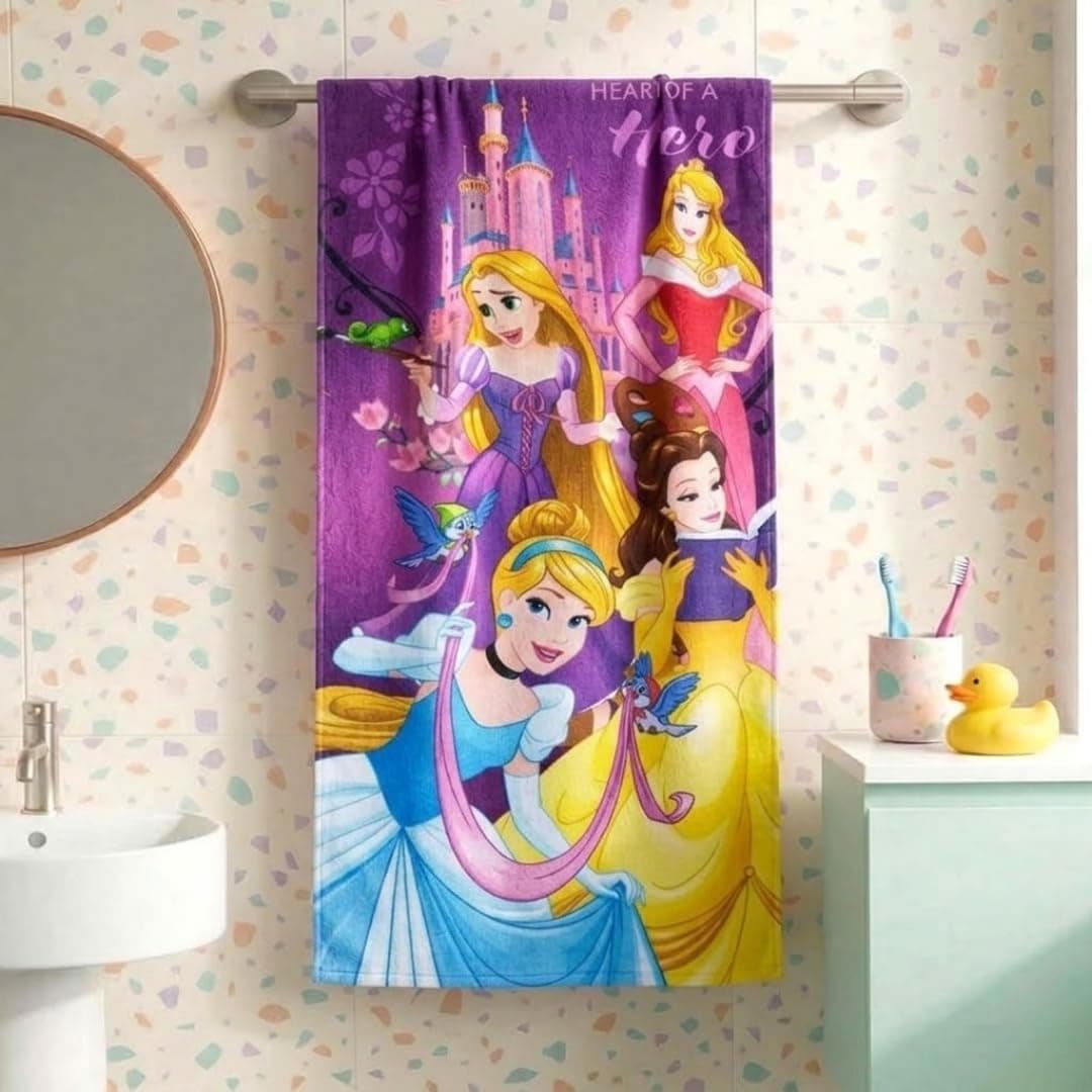 Athom Living Disney Group 350 GSM 100% Cotton Kids Bath Towel 60x120 cm