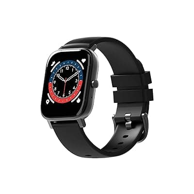 Probus P12 Full Touch Smart Watch with 7 Days Battery Life, IP67 Water Resistant,Blood Oxygen and Heart Rate Monitor, Sleep & Step Tracker, Call & Message Alerts(Black)