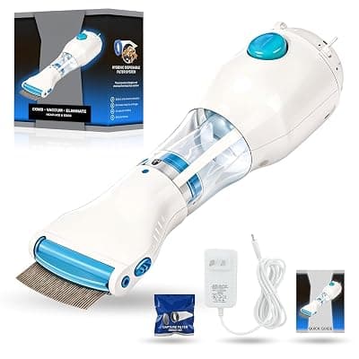 Electrical Head Lice Removal Comb | Chemical-Free Electric Lice & Nits Capture Comb with Vacuum Suction, Egg Remover Machine for Safe and Painless Hair Cleaning (Pack of 1)