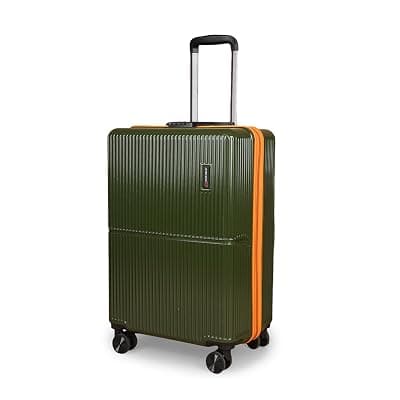 MOVE-MEANT Cabin Glide Small 55Cm Suitcase 8 Wheels Number Lock Poly Carbonate MAT. Green Trolley Bag for Men & Women | 360 Degree Wheeling System Luggage | Trolley Bags for Travel