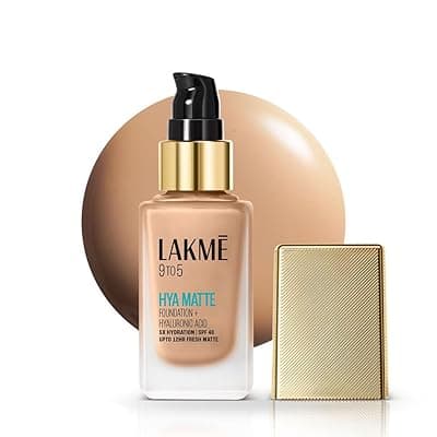 Lakme 9to5 Hya Matte Foundation + Hyaluronic Acid Neutral Nude - 25ml