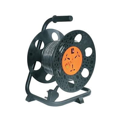 MX Extension Reel 3 Sockets W/20 m Power Cable 5 A Surge Protector-MX 3153A (Black)