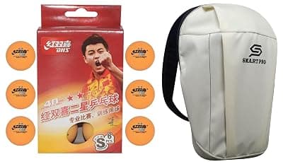 DHS TT Ball S-S1840BY 2 Star Y Supermarket (6 Pcs Box) 30 PCS with Smart PRO TT Special Cover Speed Beige