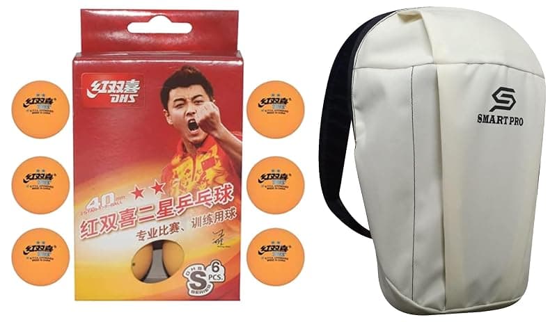 DHS TT Ball S-S1840BY 2 Star Y Supermarket (6 Pcs Box) 30 PCS with Smart PRO TT Special Cover Speed Beige