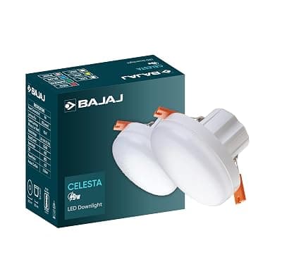 Bajaj Polycarbonate Celesta LED Deep Downlight 9W | for Smaller Spaces | LED Back-Lit Technology | Blue (Pack of 1)
