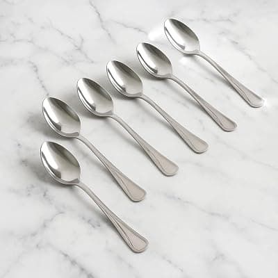 Tosaa Baby Spoon Impress 16G-6-Piece Stainless Steel Spoon Set, Set of 6 for Everyday Use,Rust-Resistant & Dishwasher Safe