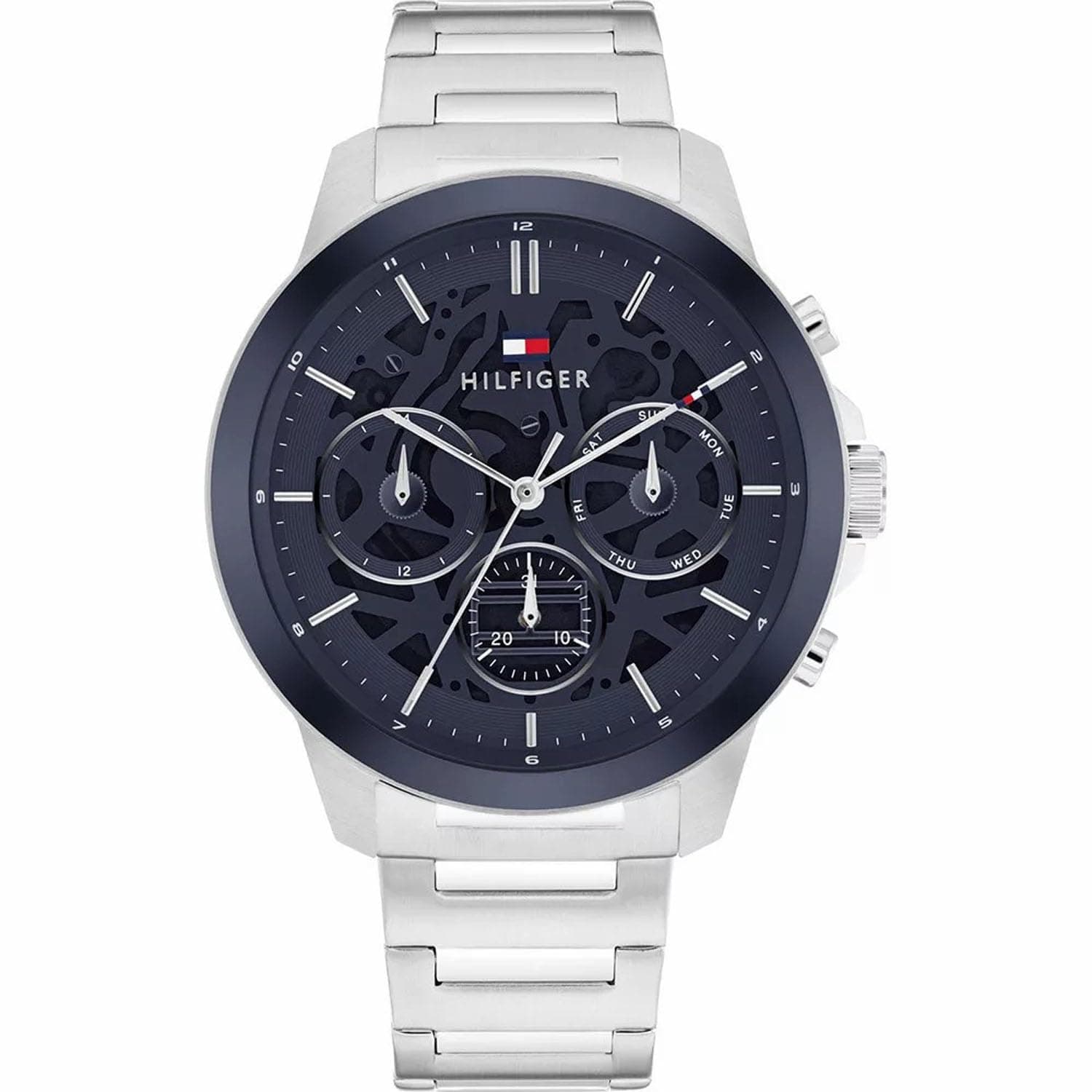 Tommy Hilfiger Henry with Qtz Multifunction Blue Dial Silver Strap Watch for Men - TH1710684W