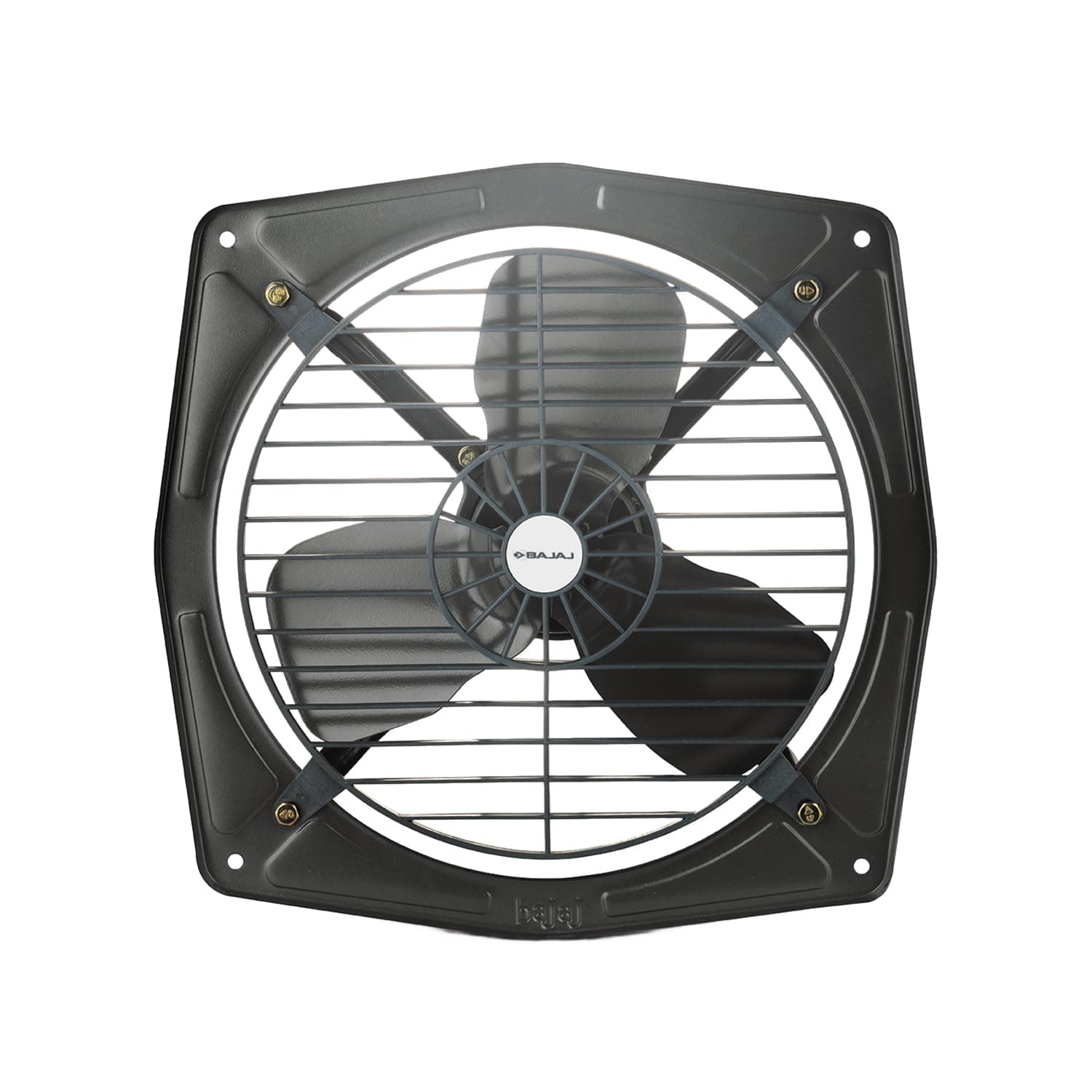 Bajaj Bahar Fresh 225 MM Exhaust Fan | Strong Metal Body And Blades | Noiseless Operations | Rust Proof Body And Blades | 2 Yr Warranty 【Metallic Grey】